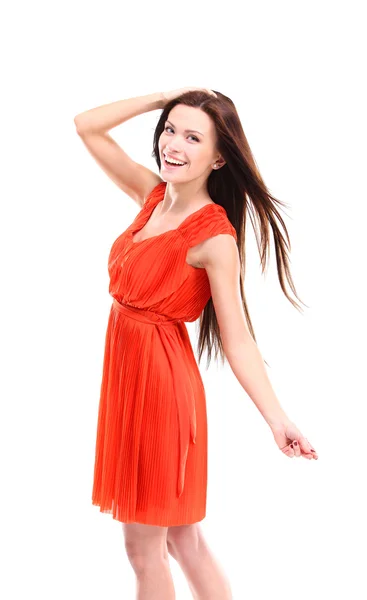 Portrait of pretty young woman smiling — Stock Photo, Image