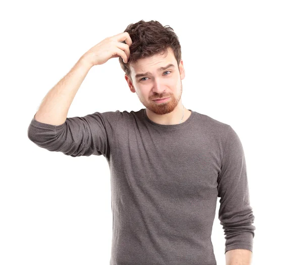 Retrato de un joven perplejo —  Fotos de Stock