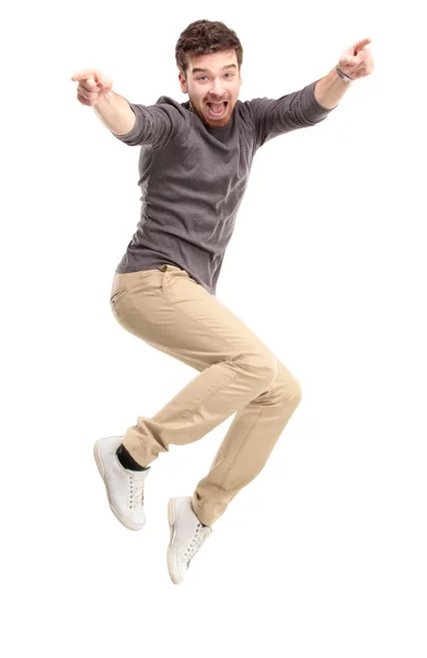 yakışıklı adam atlama.