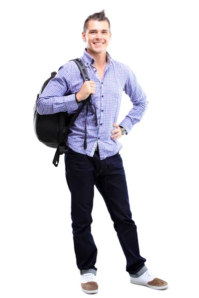 Happy male student smiling — Stock Photo, Image