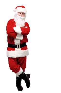 Noel Baba çanta ile yürüyüş