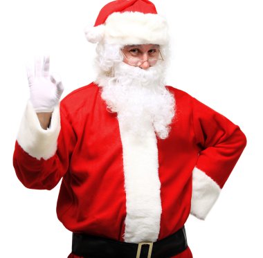 Noel Baba vererek başparmak yukarı