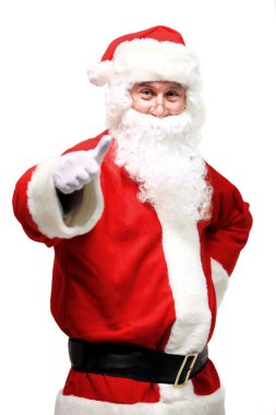 Noel Baba vererek başparmak yukarı