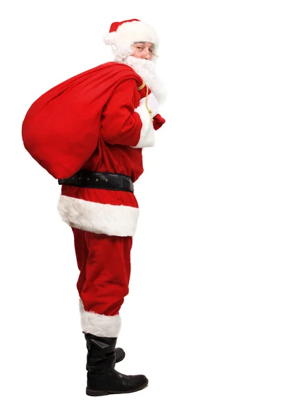 Babbo Natale con il suo sacco — Foto Stock