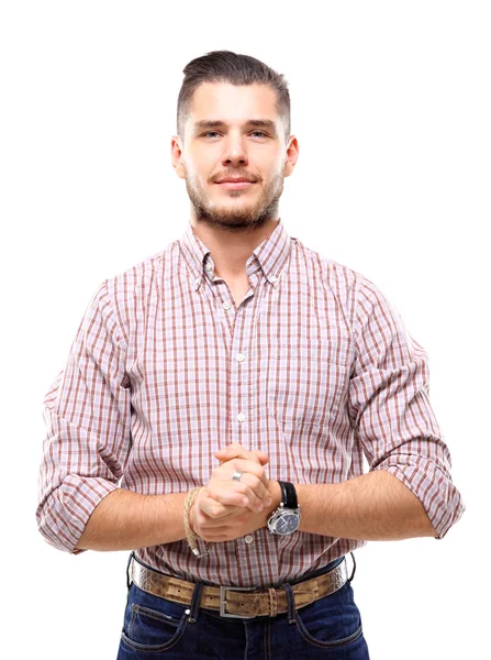 Casual young man looking at camera — Stock Photo, Image