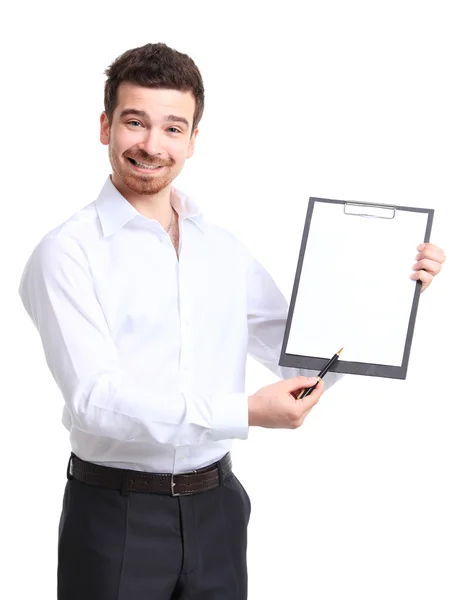 Businessman making notes — Stock Photo, Image