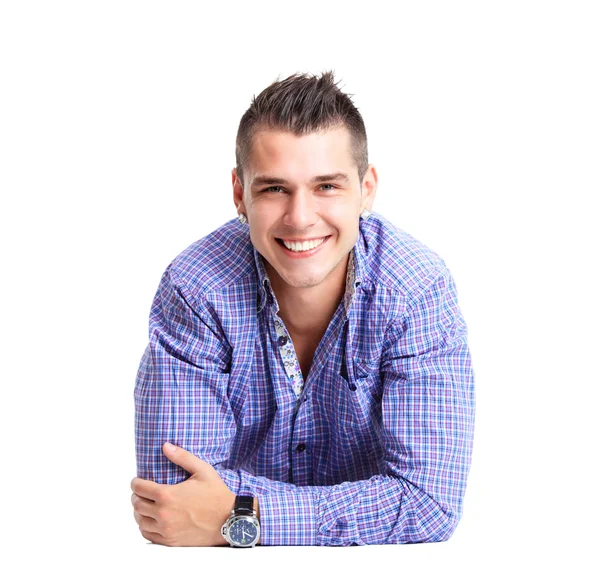 Man lying on floor — Stock Photo, Image