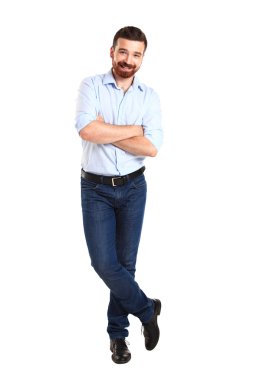 gülümseyen yakışıklı casual adam