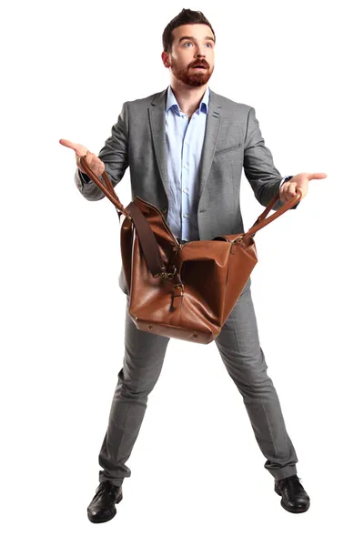 Business man with briefcase — Stock Photo, Image