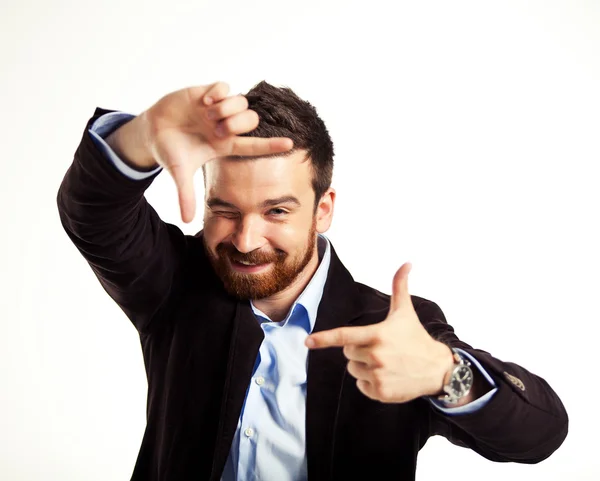 Hombre casual guapo sonriendo — Foto de Stock