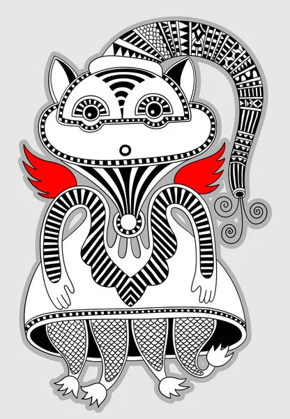 Doodle personaje monstruo fantasía — Vector de stock