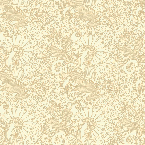 Desenho à mão ornamentado flor sem costura paisley design fundo —  Vetores de Stock