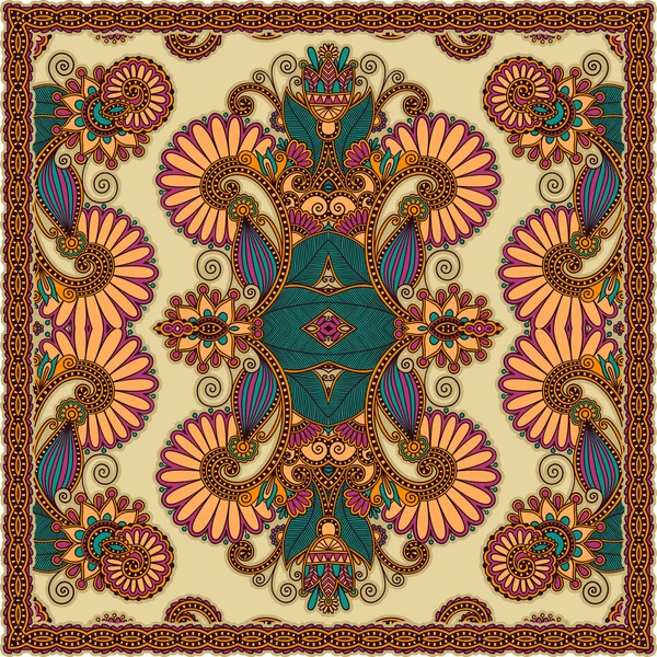 Paisley floral ornemental traditionnel Bandanna — Image vectorielle