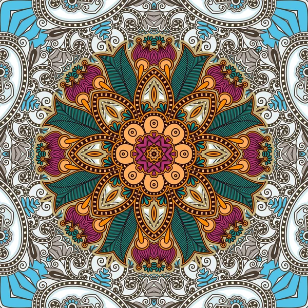 Paisley floral ornemental traditionnel Bandanna — Image vectorielle