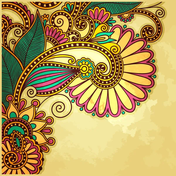 Flower design on grunge background — Stock Vector