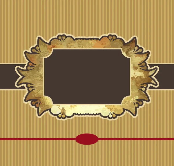 Elemento de diseño de marco de oro real obsoleto — Archivo Imágenes Vectoriales