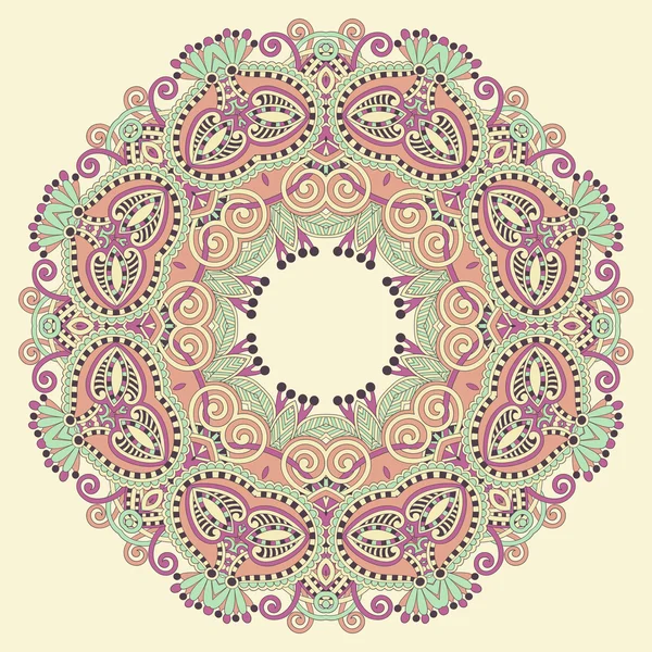 Kruh ornament, okrasné kruhové krajky — Stockový vektor