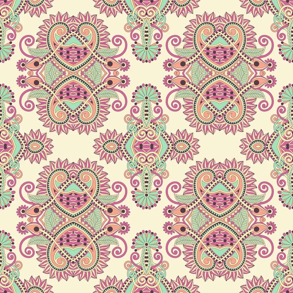 Geometría vintage floral patrón sin costuras — Archivo Imágenes Vectoriales