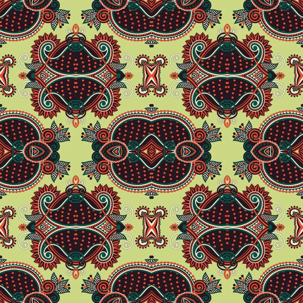 Geometría vintage floral patrón sin costuras — Archivo Imágenes Vectoriales