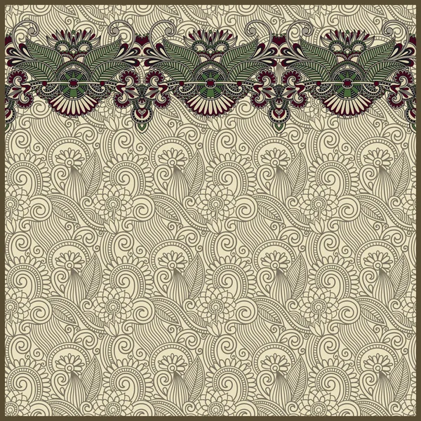 Fundo floral ornamentado com listra de ornamento — Vetor de Stock