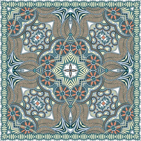 Traditionele versiering floral paisley Bandana — Stockvector