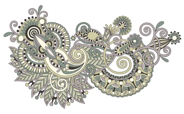 Original mano dibujar línea arte ornato flor diseño — Vector de stock