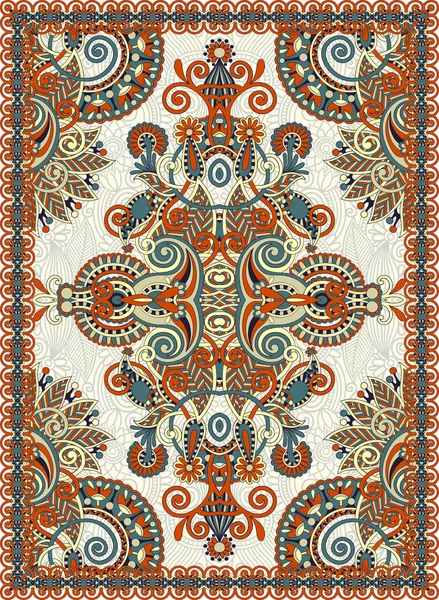 Ukrainian Oriental Floral Ornamental Seamless Carpet Design — Stock Vector