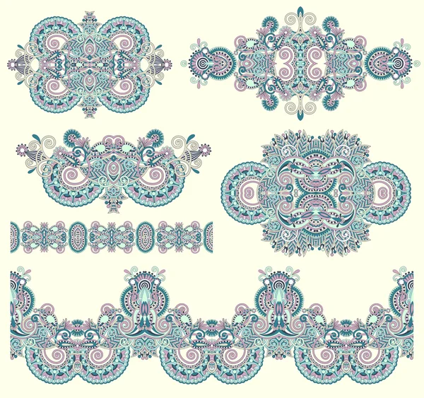 Adorno floral ornamental para su diseño — Archivo Imágenes Vectoriales