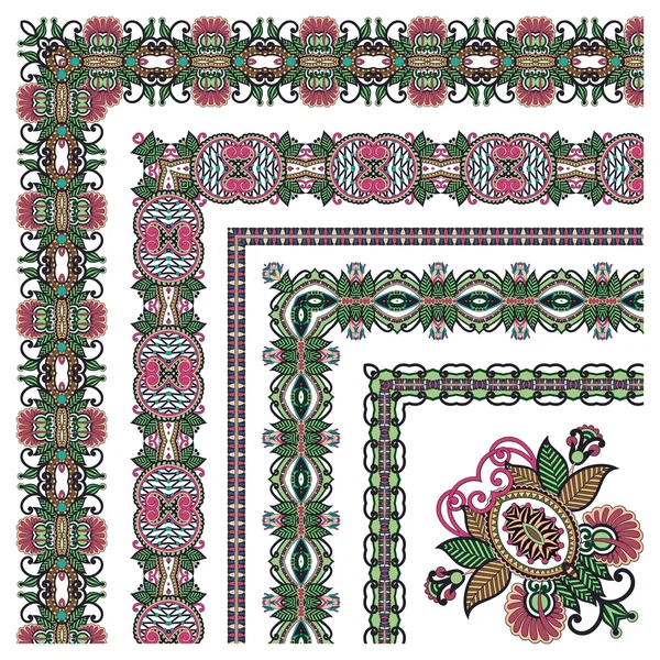 Colección de diseño de marco vintage floral — Vector de stock
