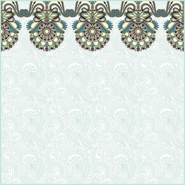 Fundo floral ornamentado com listra de ornamento — Vetor de Stock