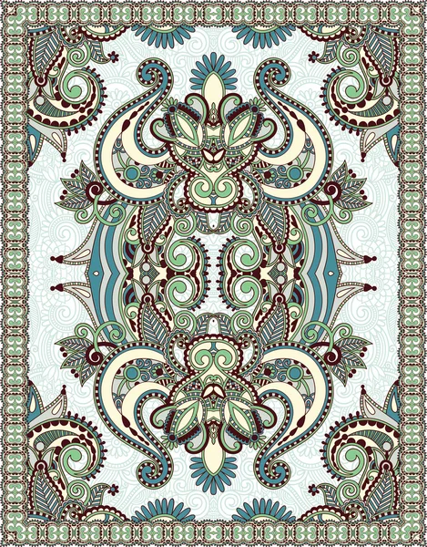 Ukrainian Oriental Floral Ornamental Seamless Carpet Design — Stock Vector