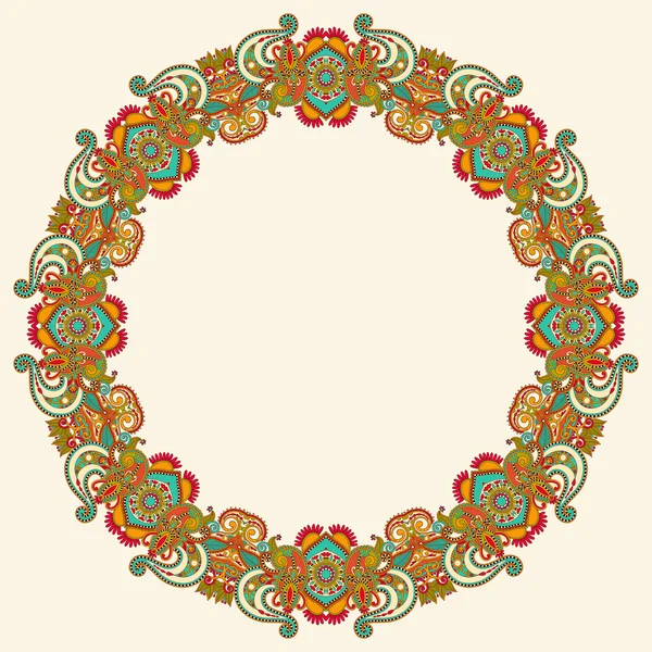 Ornement circulaire, dentelle ronde ornementale — Image vectorielle