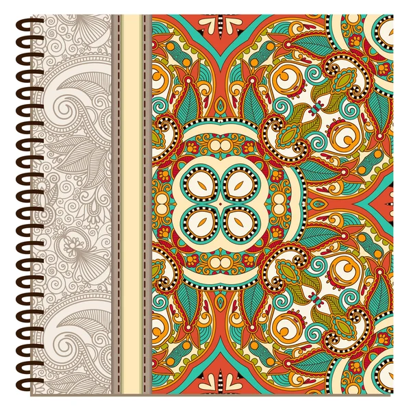 Ontwerp van spiraal sier notebook cover — Stockvector