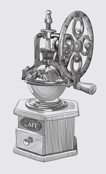 Schets tekening van koffiemolen — Stockfoto