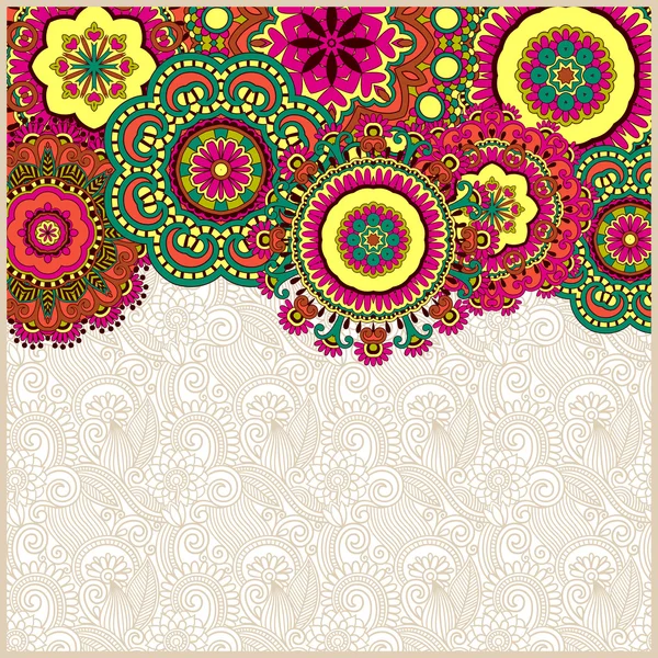 Ornamentale floralen Hintergrund mit Kreis Blume Design — Stockvektor