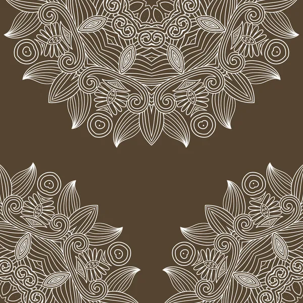 Vintage floral ornamental background, circle flower element — Stock Vector