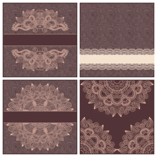 Collection of ornamental floral vintage template — Stock Vector