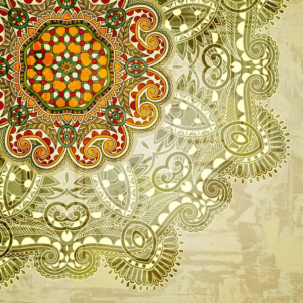 Шаблон декоративного круга с цветочным фоном — стоковое фото