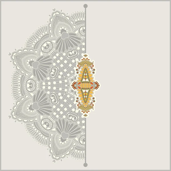 Modèle de cercle ornemental avec fond floral — Image vectorielle