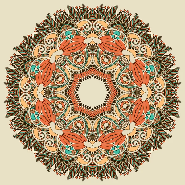 Круглый орнамент, кружевное кружево — стоковый вектор