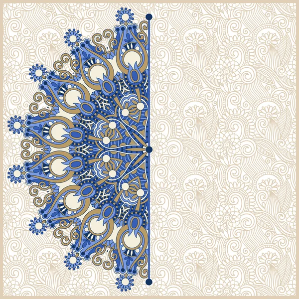 Modelo de círculo ornamental com fundo floral — Vetor de Stock