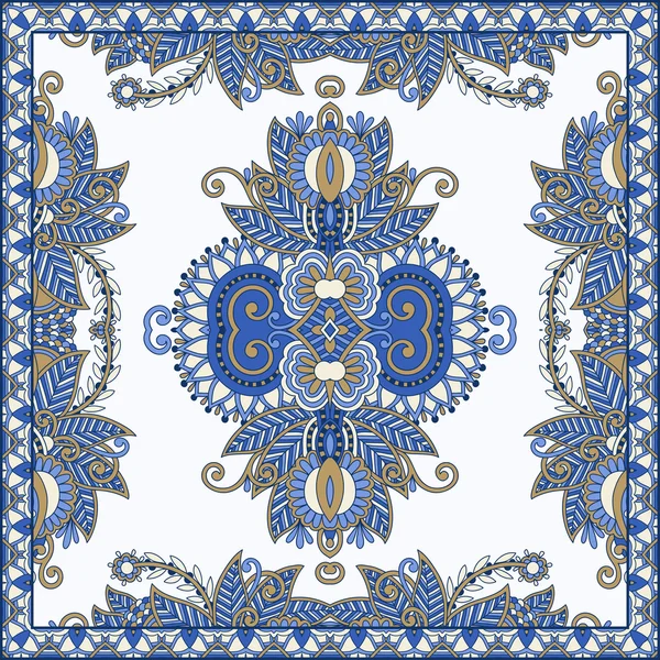 Traditionelle Zierblumen Paisley Bandanna — Stockvektor