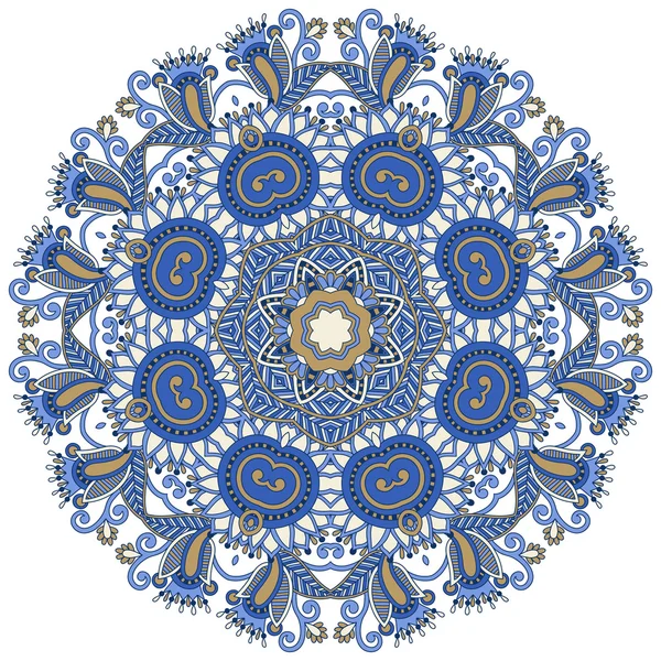 Ornement circulaire, dentelle ronde ornementale — Image vectorielle