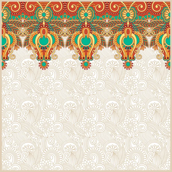 Fundo floral ornamentado com listra de ornamento — Vetor de Stock