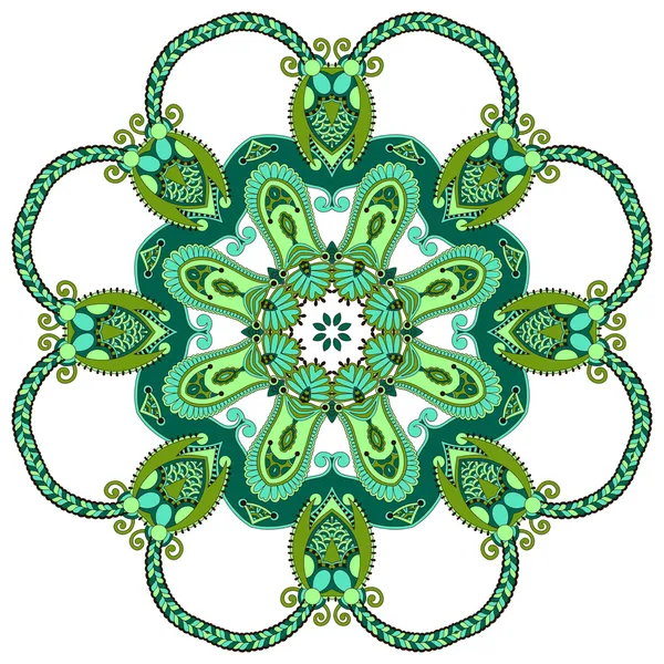 Circle ornament, ornamental round lace — Stock Vector