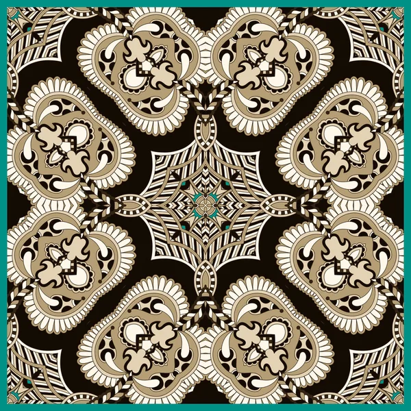 Floral tradicional ornamental Paisley Bandanna — Archivo Imágenes Vectoriales