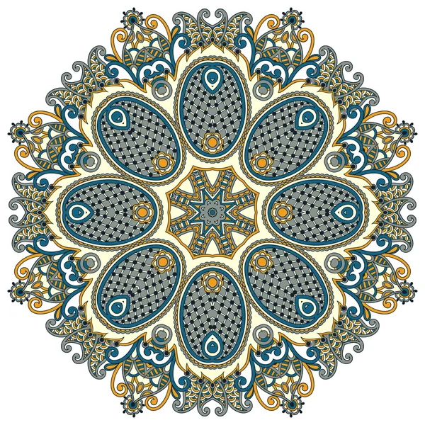 Adorno del círculo, encaje redondo ornamental — Archivo Imágenes Vectoriales