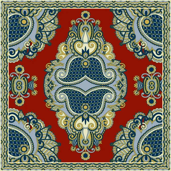 Traditional ornamental floral paisley bandanna — Stock Vector