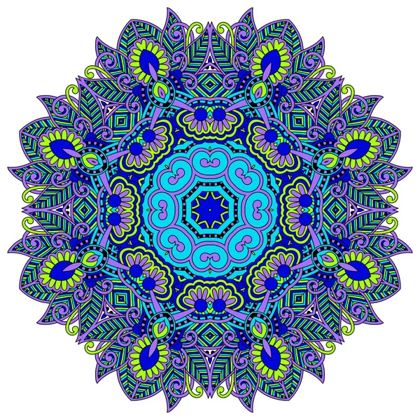 Ornement circulaire, dentelle ronde ornementale — Image vectorielle