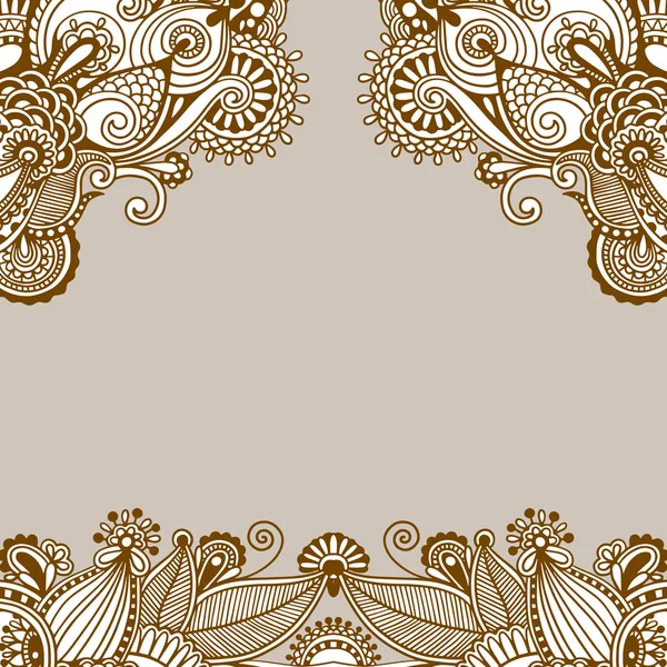 Plantilla vintage floral ornamental original — Vector de stock